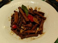 牛肉炒茶数菇-百味馆·粤菜·湛江菜(后海花园店)