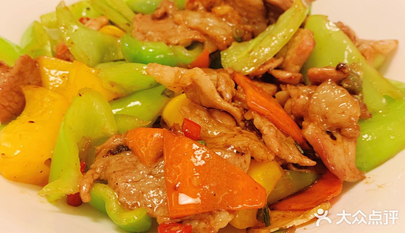 尖椒彩椒猪肉片[加油][礼花]