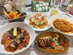 炙烤章鱼脚墨鱼汁烩薏米饭-娜娜家•Nana's restaurant (南开大悦城店)