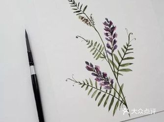 她画的水彩花卉晶莹剔透～