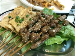 羊肉串腐皮-利杨记·本味轩粥坊·烧烤(宝体店)