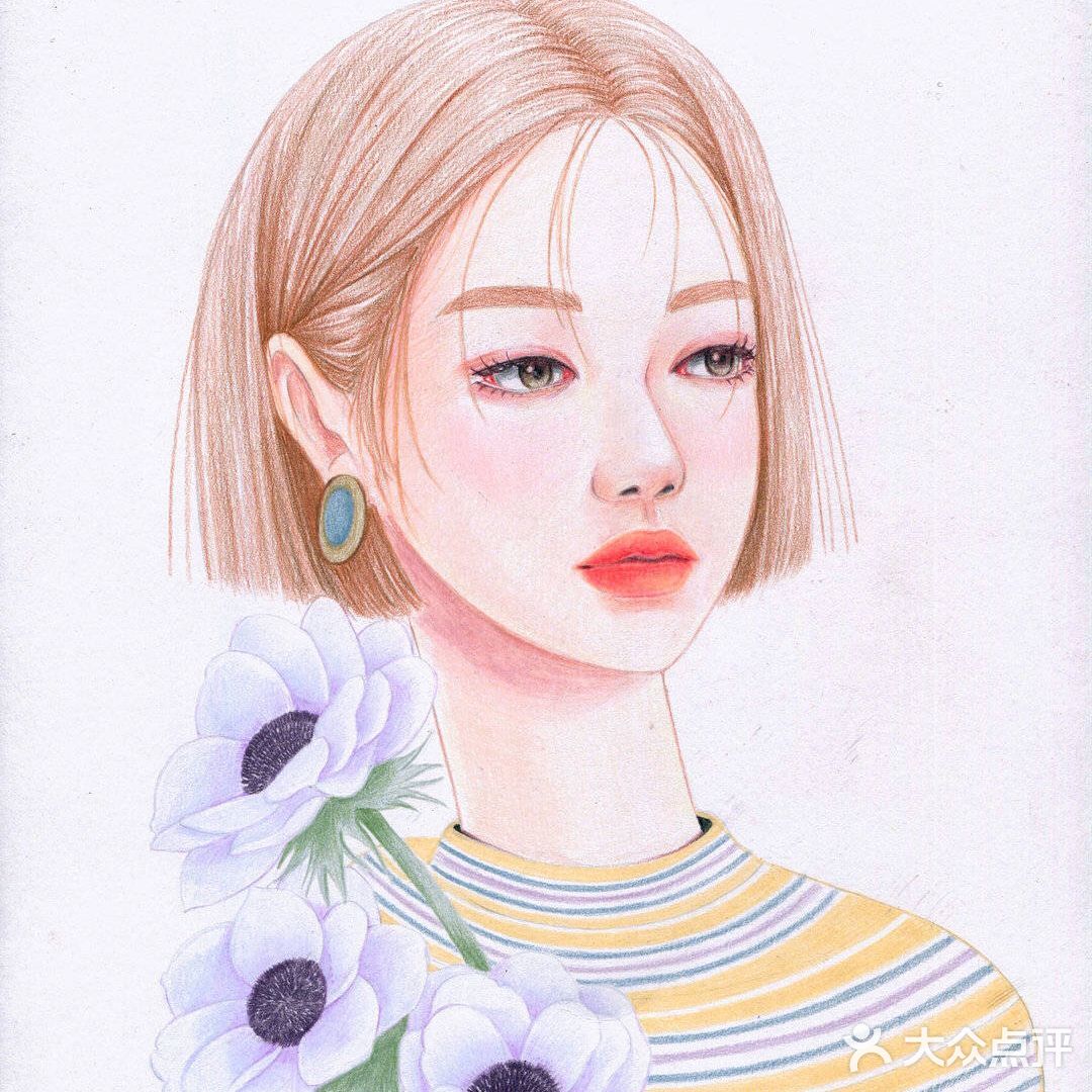 仙气十足的彩铅手绘女孩👧