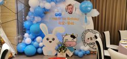 -宝宝百日宴周岁生日派对气球布置策划