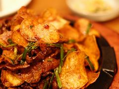 铁板土豆煎牛肉-长寿参鸡汤(朝韩风情街店)