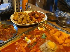 甜辣无骨炸鸡-包装马车·韩国料理·포장마차