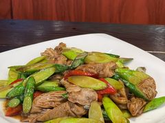 蒜苗炒大肠-胖子饭店(兴学弄店)