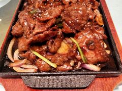铁板菌菇牛肉-乾隆美食·本帮菜(黄河路店)