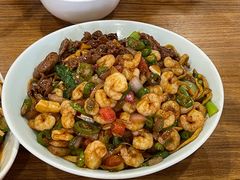 牛肉虾仁（炒面）-兰溪十八浇(天一店)