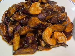 虾仁烧山茄-吕氏疙瘩汤·私家菜馆(慈云寺店)