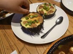海胆蒸蛋-小船渔村•大连菜•大连焖鱼(明泽街店)