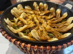 脆骨豆角卷子-华盛园卷子王农家菜水库鱼