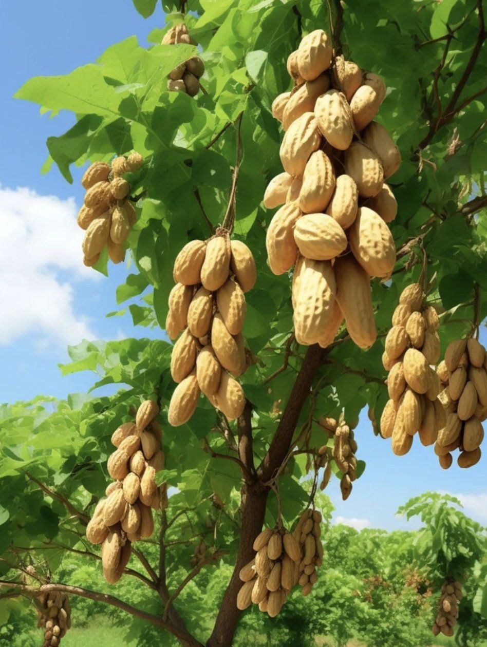 花生一串串长在树上,这样的花生干净又好吃