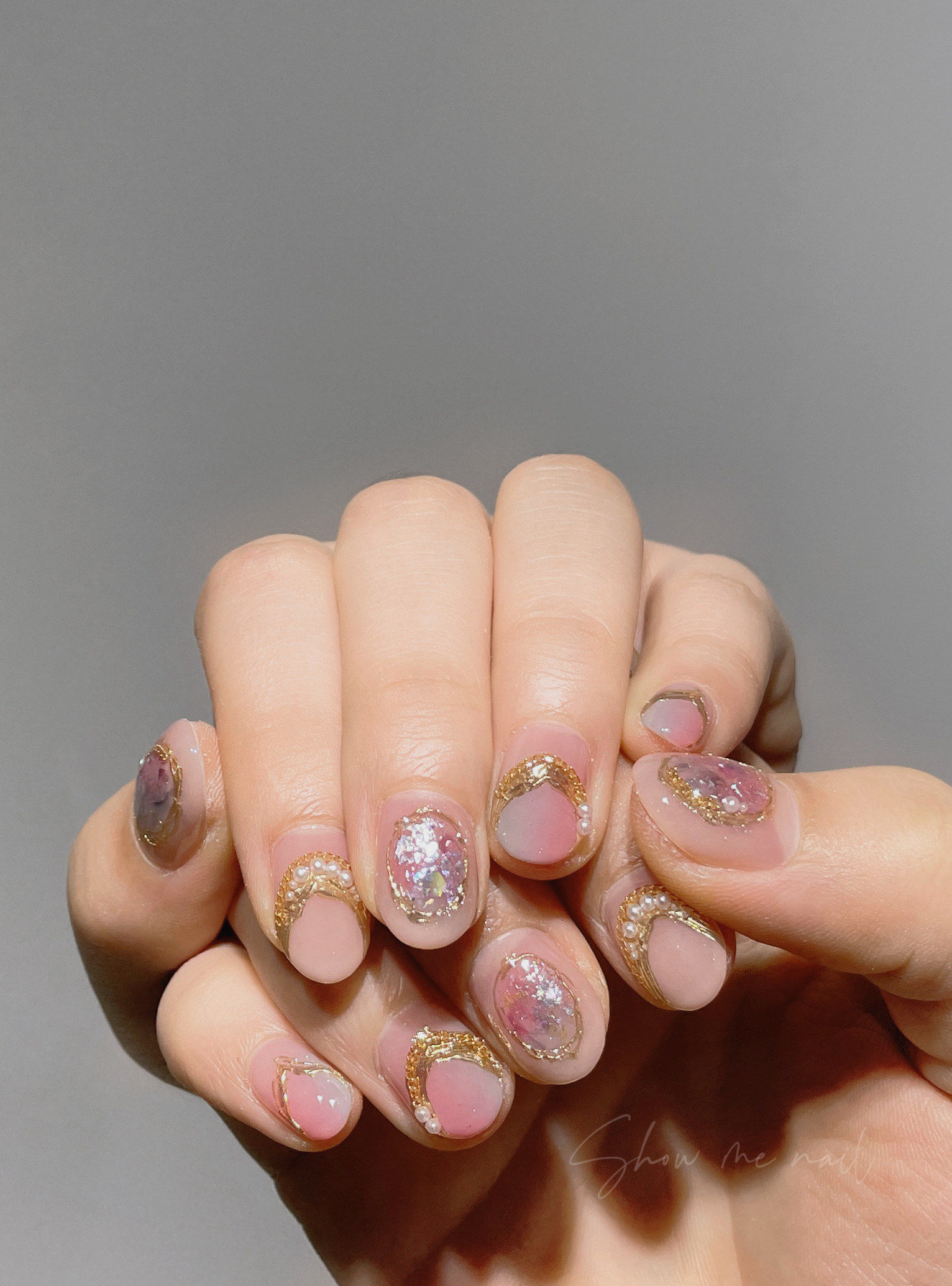 渐变美甲 #珠链美甲#异域风美甲#日式美甲 #链条美甲