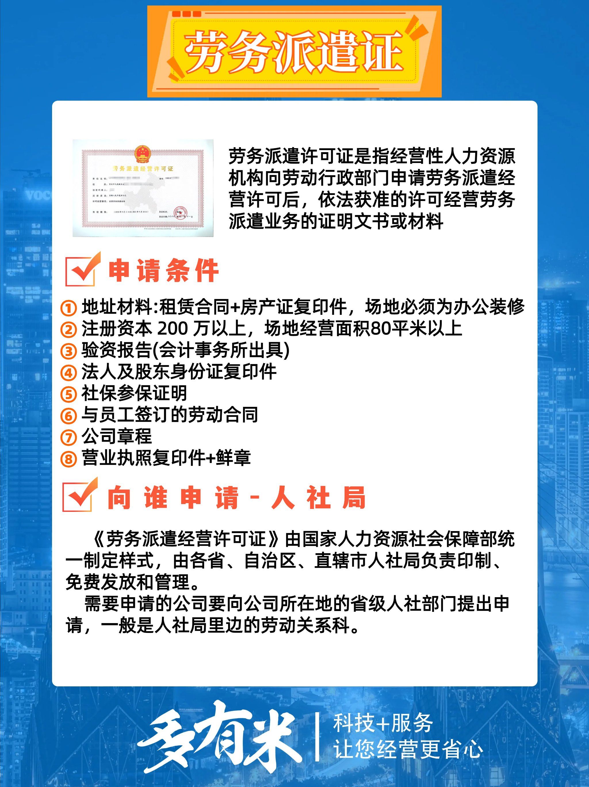 怎样注册劳务公司需要哪些资质证书