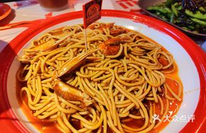 Signature Red Plate Crab Leg Noodles