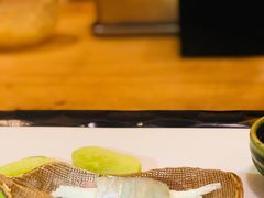 平目山药卷佐鱼肝酱-松涛日本料理