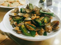 姜葱炒花甲-七鲜渔港美食餐厅(巽寮湾海景店)