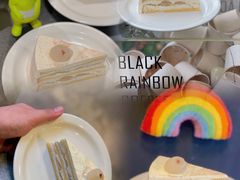 玫瑰荔枝奶油蛋糕-black rainbow coffee