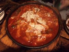 奶酪海鲜炒米条-包装马车·韩国料理·포장마차