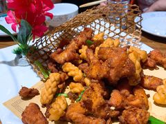 -东来菜馆•手抓海鲜家常菜•海鲜锅贴(鸽子窝店)