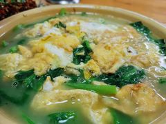 豌豆尖鸡蛋汤-人和水上飘(第一家店)