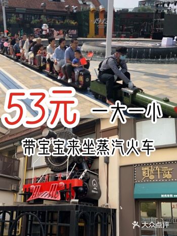 53元一大一小带宝来坐蒸汽火车