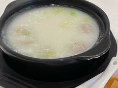 生菜丝瑶柱肉丸粥-安蒂娅.悦景轩中餐厅(西乡店)