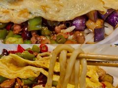 茄子肉丁小公鸡双拼拌面-文三里屯面馆(三里屯店)