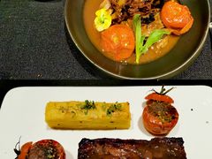 孜然番茄慢炖小牛腿及烤葡萄番茄-AZUL by FUEL蓝色·法式酒馆(琶醍店)