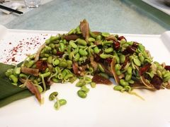 绿黑豆芽拌耳丝-陕北农家宴