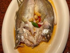 葱椒鲈鱼-绿茶餐厅(蓝色港湾店)