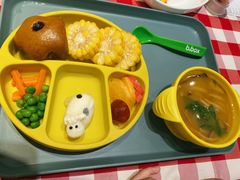 蘑菇汤莜面鱼鱼儿童餐-西贝(上海国际时尚中心店)