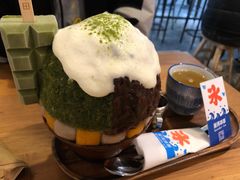 抹茶生乳かき氷-WONDER ICE 萬得冰田(建設路总店)