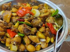 干锅蒜香鸡-刘胖子家常菜·蹄花焖藕(中南店)