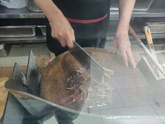 手工现场切馍-樊记腊汁肉(竹笆市总店)