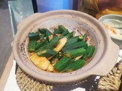豆酱秋葵炒山药-南拳十三姨·潮汕砂锅粥·粤菜(西单大悦城店)