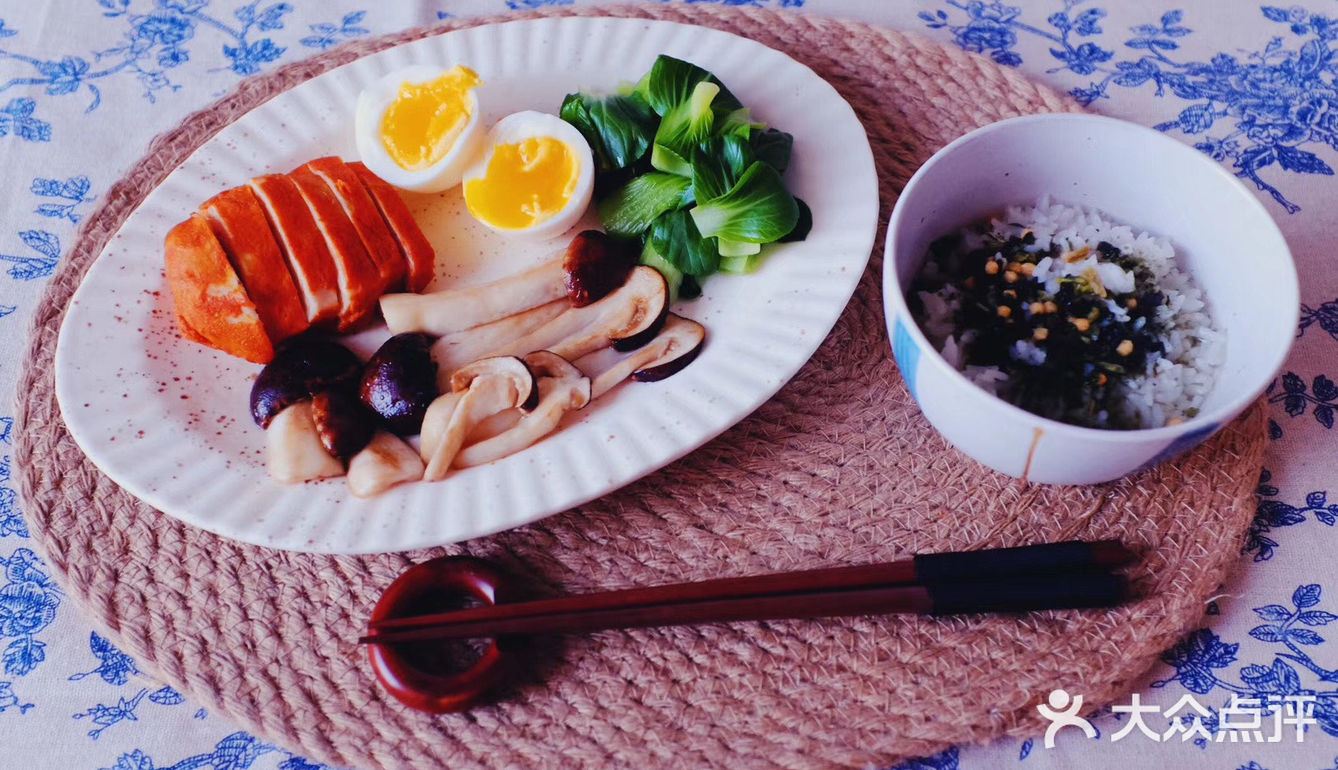 野沢菜漬のお茶漬け｜煎松茸｜溏心蛋