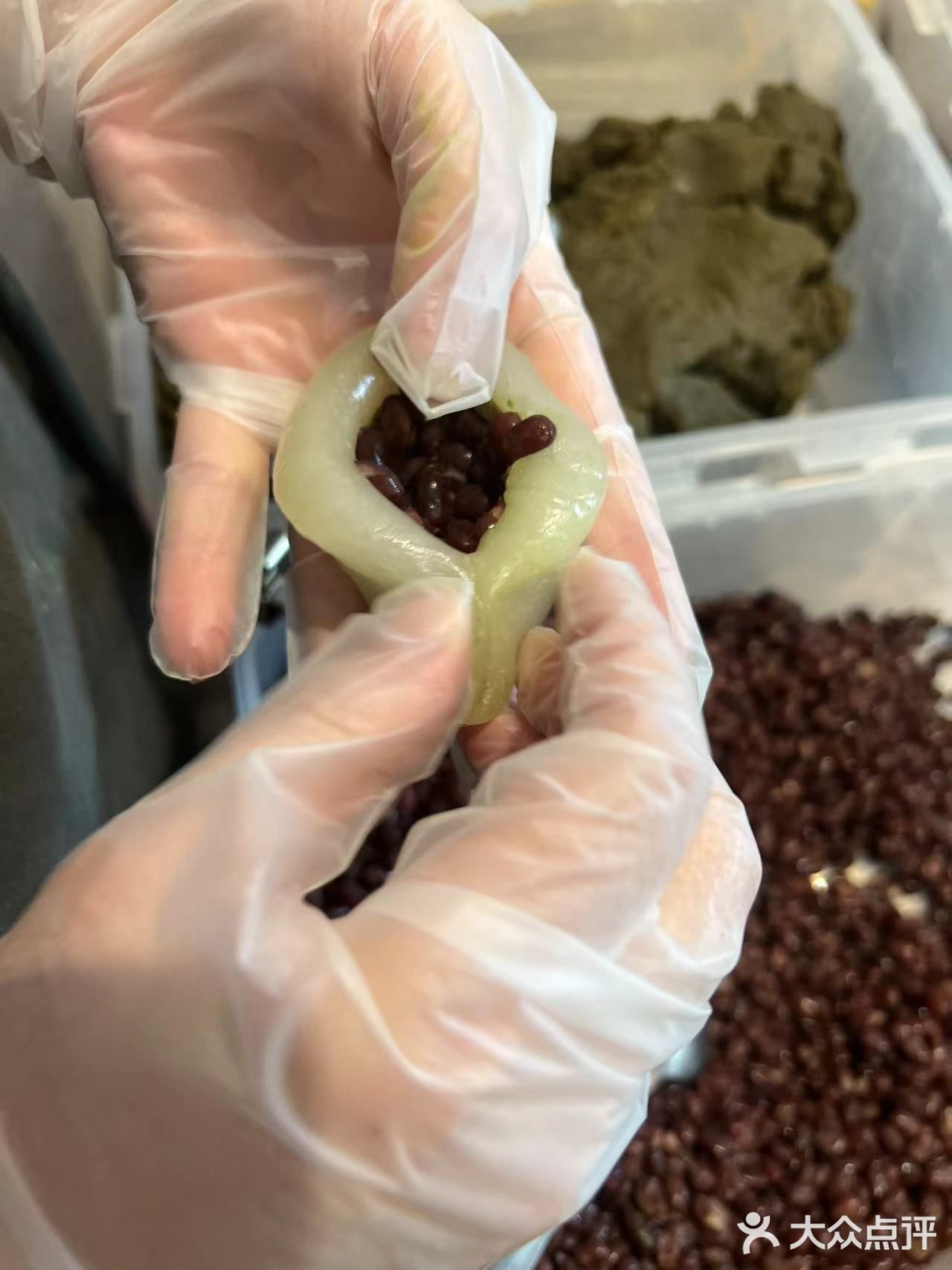 猜猜几个步骤可以手工包出抹茶红豆麻薯[馋]