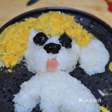 孩子会很喜欢的泰迪肉松饭团