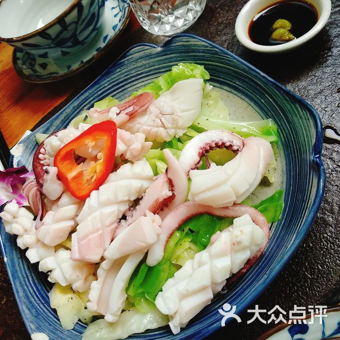 上楼私房菜椰菜芥末鲜鱿图片-北京其他中餐-大众点评网