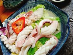 椰菜芥末鲜鱿-上楼私房菜(院士路店)