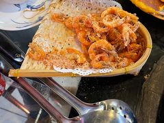 炸河虾-姥家大锅台水库渔家