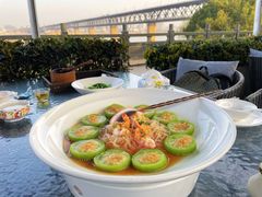 蒜蓉丝瓜蒸牡丹虾球-汉水谣·江景餐厅(江滩店)