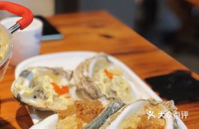 Grilled Oyster with Fish Roe Salad