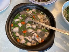 蘑菇肉丝鹅血汤-金典银峰老鹅馆·昆山菜(亭林公园店)