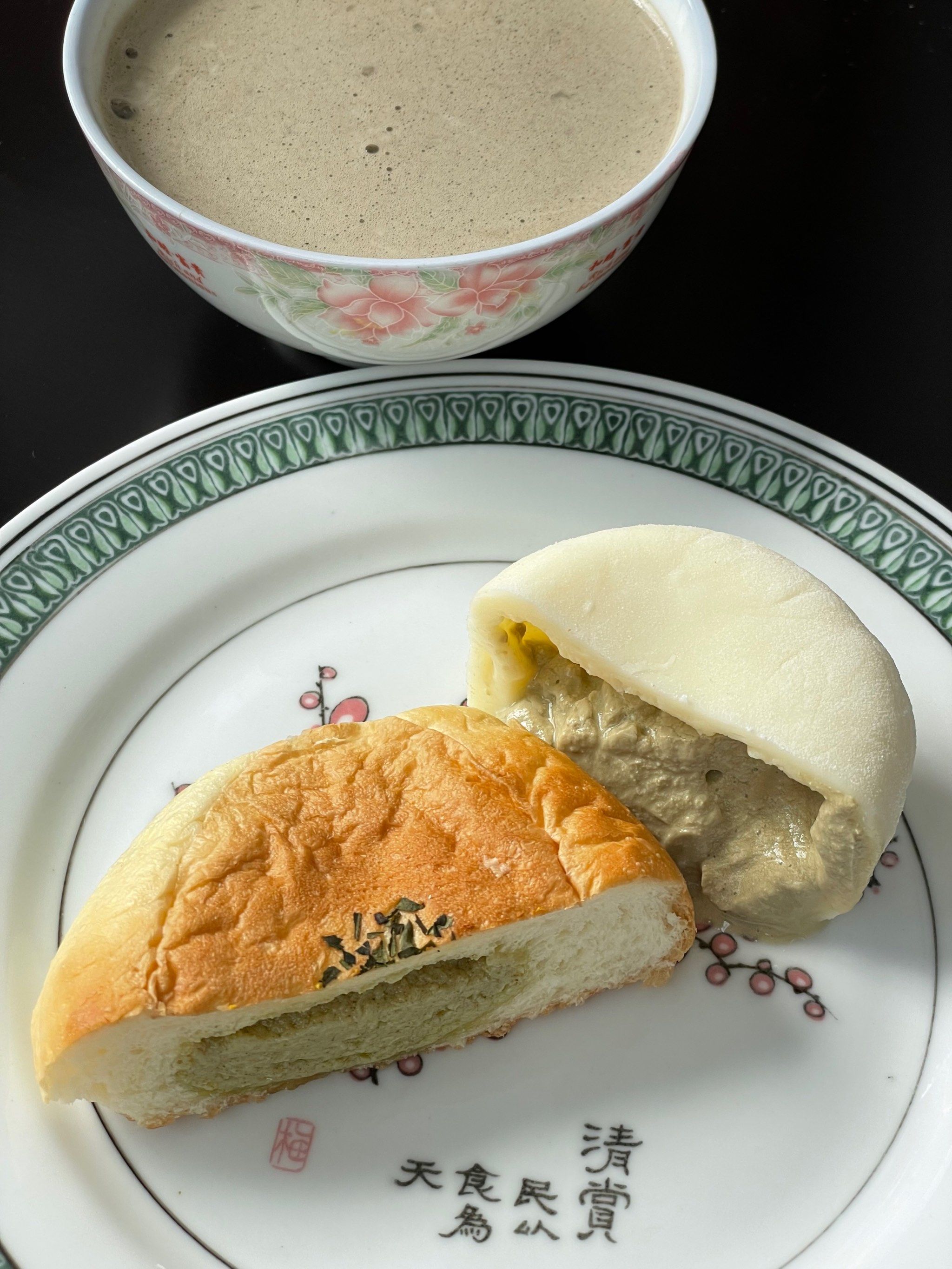 日式飘雪奶酥包✖️焙茶雪酪