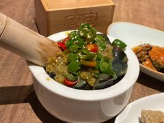 青椒皮蛋擂茄子-香园茶社·金陵小灶(老门东店)