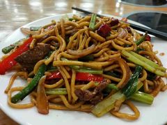 干煸牛肉炒面-清真西北风味餐厅