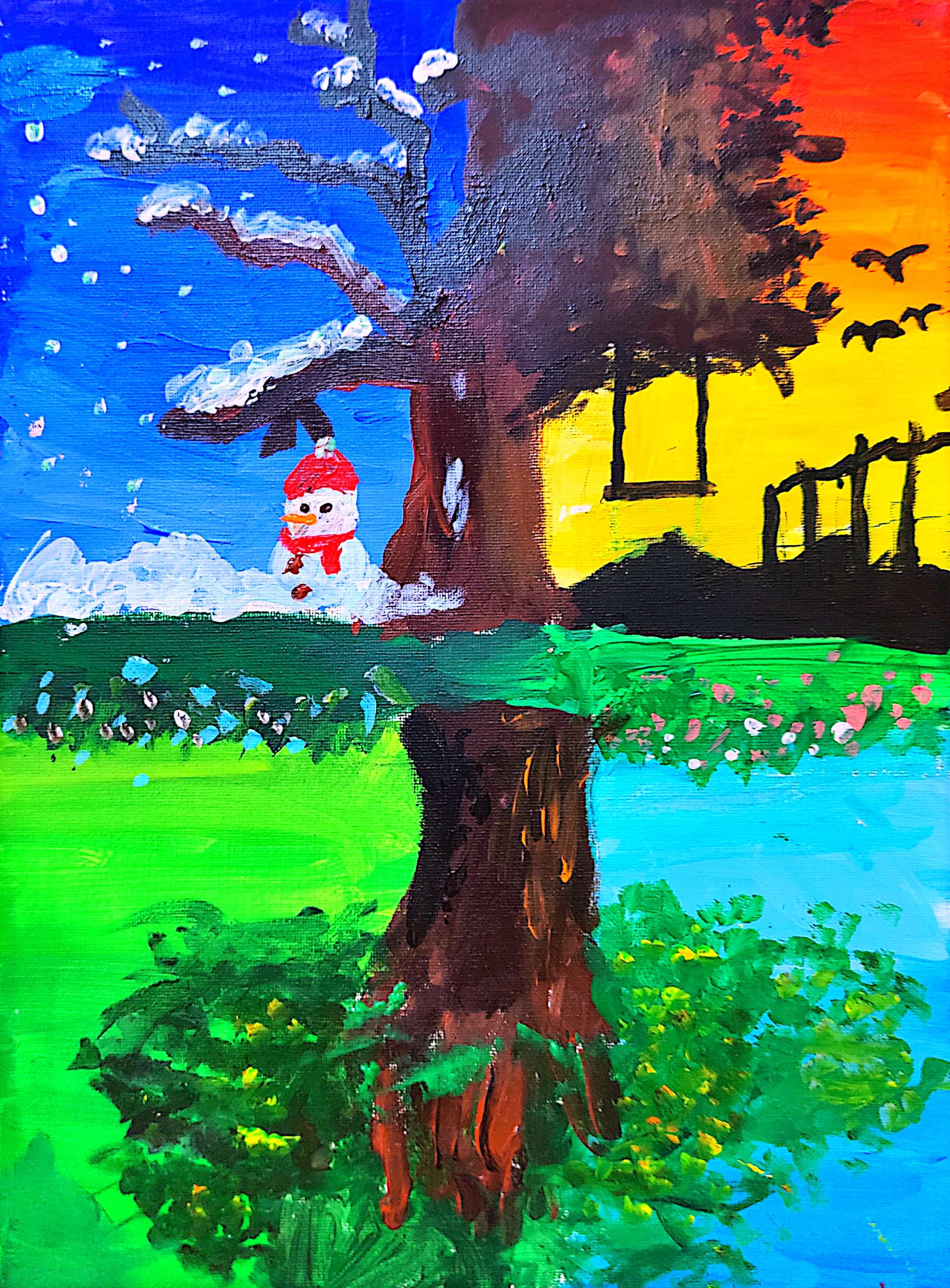 让他在绘画的世界里自由翱翔.标记生活