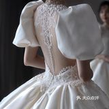 🤍🤍安利一万遍的缎面婚纱